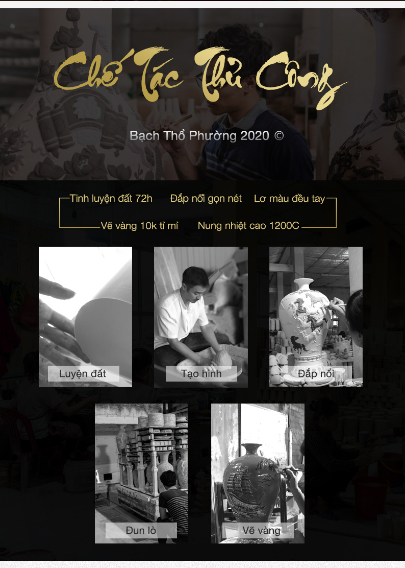 bình gốm bát tràng