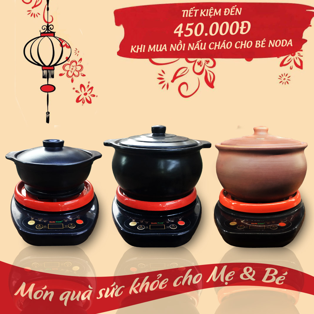 Khuyến mãi nồi nấu cháo cho bé NodaCook