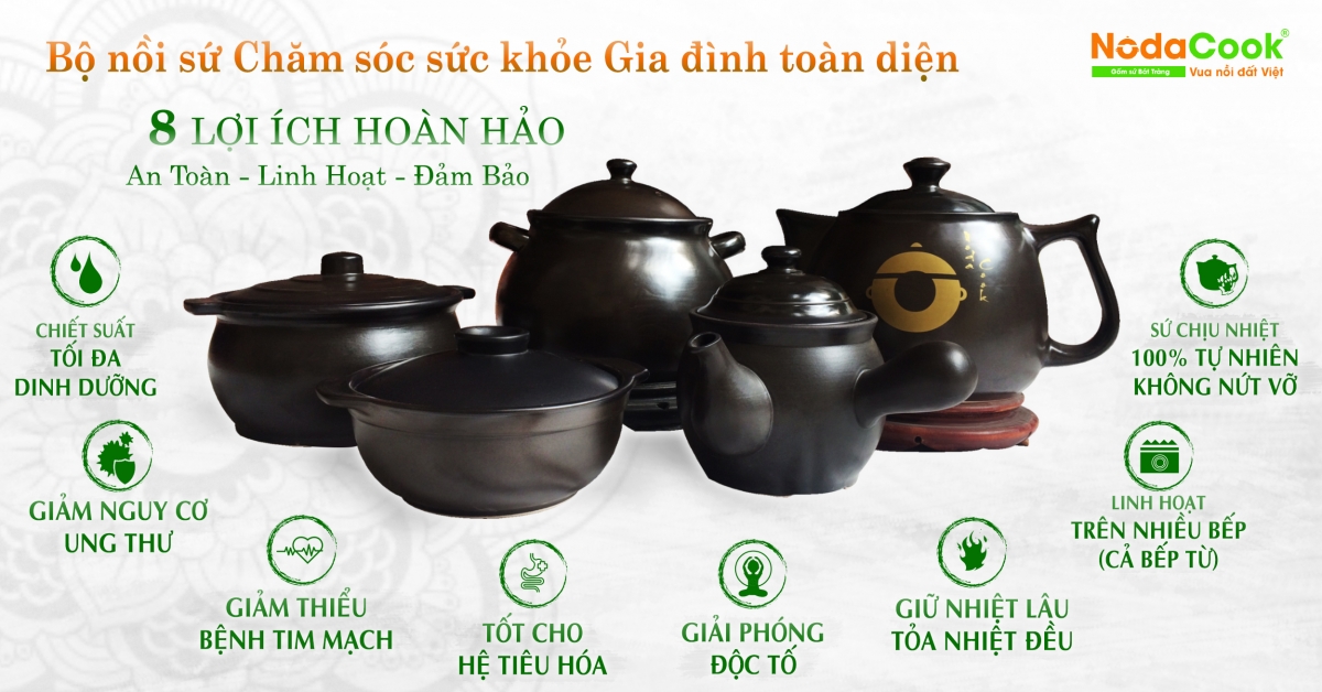 8 lợi ích hoàn hảo từ bộ dụng cụ nấu ăn chăm sóc sức khỏe NodaCook