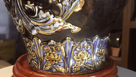 bảo bình an men sứ kim sa