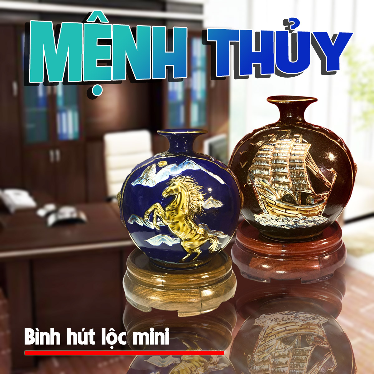 Bình hút lộc dành cho người mệnh thủy