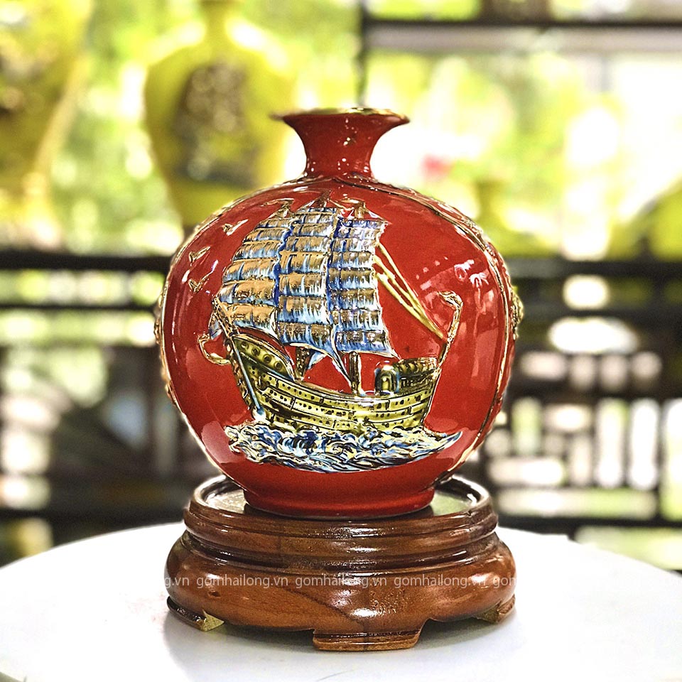 bình hút lộc vẽ vàng