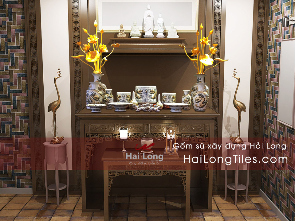 phong tho voi gach lat nen co Bat Trang