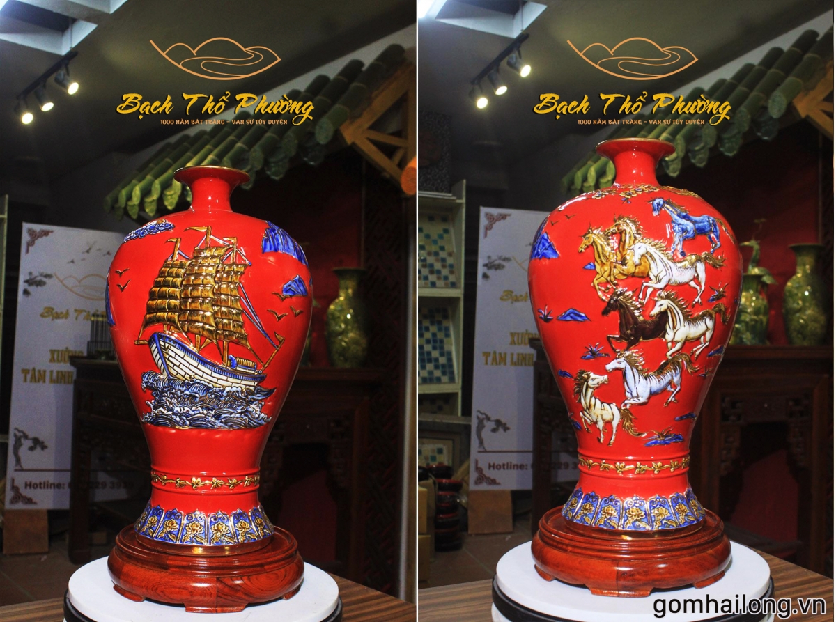 mai bình tích lộc vẽ vàng