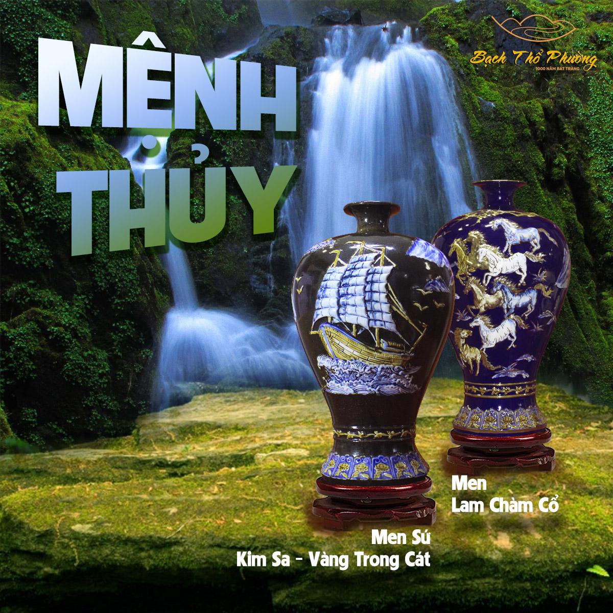 bình gốm phong thủy cho người mệnh thủy