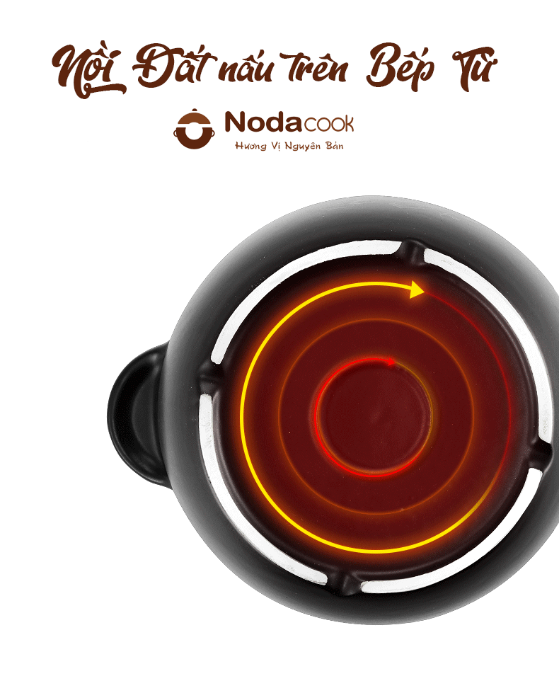 nồi đất nấu trên bếp từ