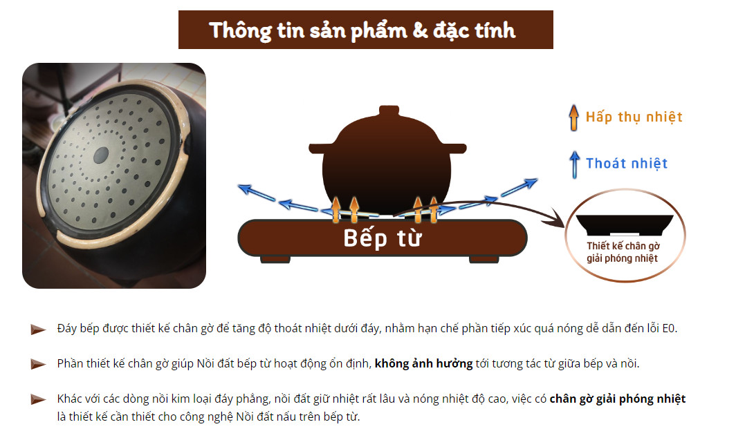 nồi đất nấu bếp từ