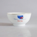 Bát cơm vẽ chỉ vàng kim in logo thương hiệu