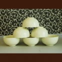 Bộ 06 Bát cơm bầu bằng sứ cao cấp (Kem)