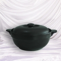 Âu cơm có nắp men mát đen cỡ số 1