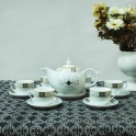 Bộ ấm chén sứ dáng bưởi hoàng gia 700ml (Trắng)