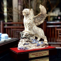 Quà tết Bạch Hổ vẽ vàng kim 24K Nhâm Dần