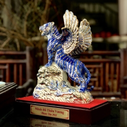 Mãnh hổ thiên vương bích lưu ly quà tặng gốm 2022