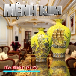 Bình Gốm Phong Thủy cho người mệnh Kim