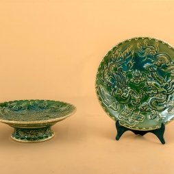 mâm bồng đồ thờ cúng gốm Bát Tràng