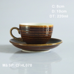 Bộ tách cafe cappuccino siêu đẹp giả vuốt