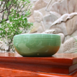 Bát tô nông men xanh đông vẽ bèo cỡ số 1