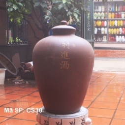 Chum sành ngâm rượu 30 lít Khắc chữ vàng Nghệ thuật