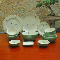 bo do an men xanh dong ve chuon Gom su Hai Long Bat Trang