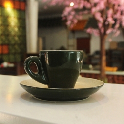 tách cà phê espresso men xanh bộ đội