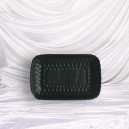 Khay chữ nhật lượn mát đen cỡ số 2