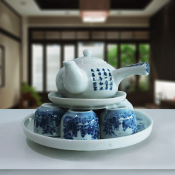 ấm chén pha trà gốm sứ Hải Long Bát Tràng