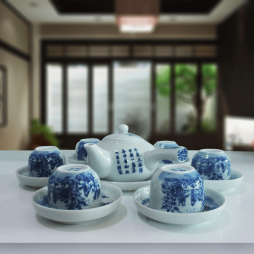 ấm chén pha trà gốm sứ Hải Long Bát Tràng