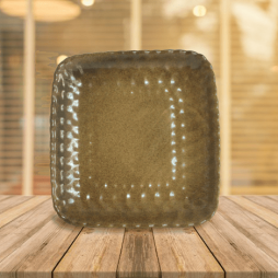 Khay vuông lượn đen lòng số 1