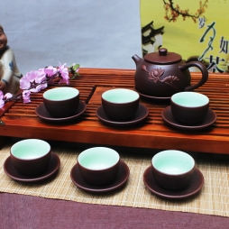 ấm trà tử sa gốm sứ Hải Long Bát Tràng