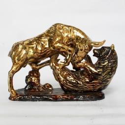 tượng gốm sứ vẽ vàng trâu phong thủy_1