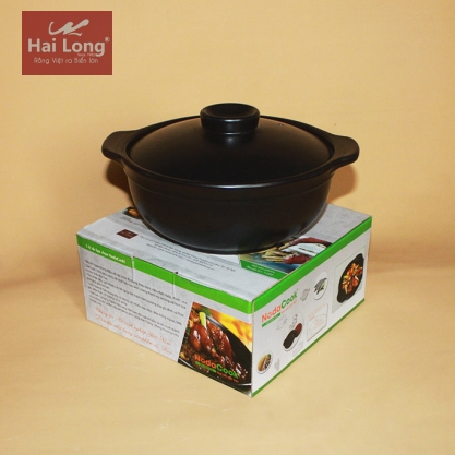 Nồi sứ tráng men kho cá 1.2L NodaCook Bát Tràng