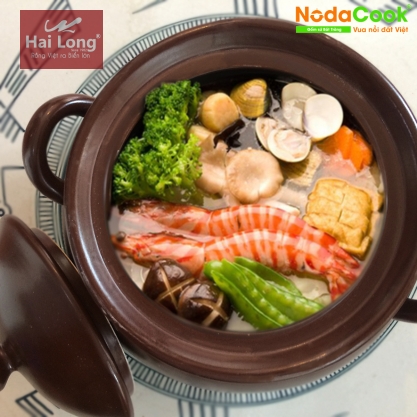 Nồi đất hầm gà thuốc bắc NodaCook 05 Lít (Nâu)