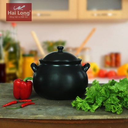 Nồi đất hầm gà thuốc bắc NodaCook 05 Lít (Đen)