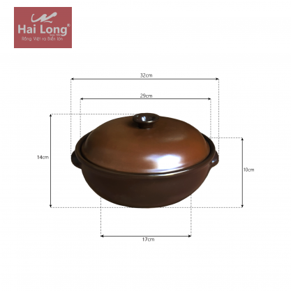 Nồi đất dân gian (Men nâu)