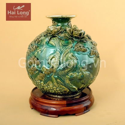 bình hút lộc tùng hạc diên niên