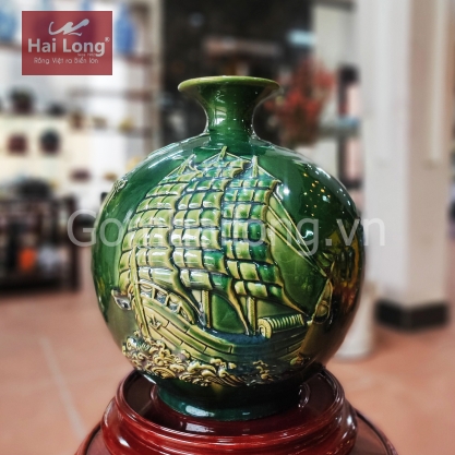 bình hút lộc vẽ vàng thuận buồm xuôi gió mệnh mộc