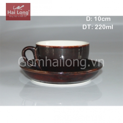 Tách cafe cappuccino men táo chín