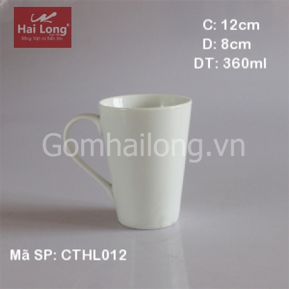 Cốc sứ đại cao cấp Bát Tràng (Trắng)