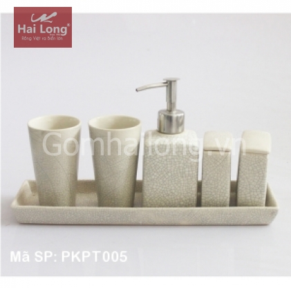 Set phụ kiện phòng tắm Bình phịt vuông rạn