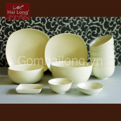 Bộ đồ ăn gia đình 13 sản phẩm (Kem)