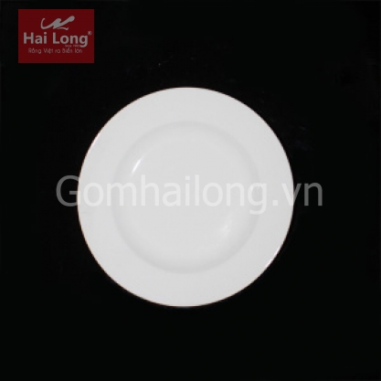 Đĩa sứ tròn sử dụng nhà hàng phi 22cm (Trắng)