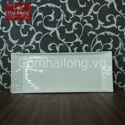 Khay bánh mì to bằng sứ (Trắng)