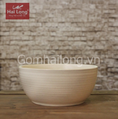 Tô đáy men mát kem 17cm (Kem)