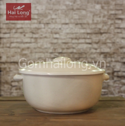 Âu cơm có nắp cỡ số 01 (Kem)