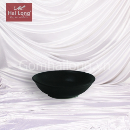 Đĩa muối to men mát đen