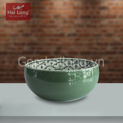 Tô nông số 3 men xanh đồng vẽ bèo