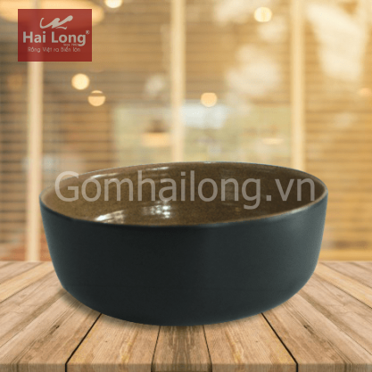 Tô đấu đen lòng gốm 