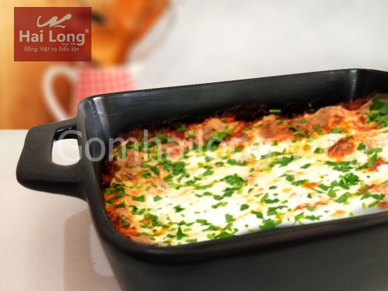 Khay nướng NodaCook chữ nhật 27x21x6 cm (Đen)