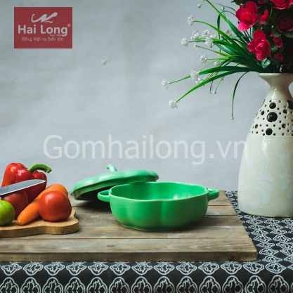 Nồi đất Bí ngô 650ml (Xanh)