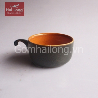 Cốc cafe truyền thống quai nửa gốm Hải Long